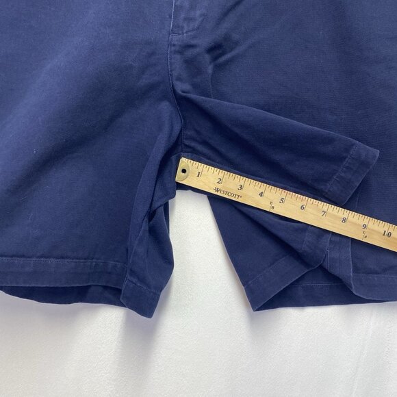 Lauren Ralph Lauren Flat Front Classic Relaxed Fit Chino Shorts Men Sz 18W Navy - Picture 5 of 8